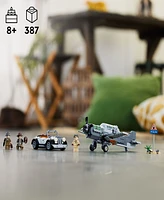 Lego Indiana Jones 77012 Fighter Plane Chase Toy Airplane Building Set with Indiana Jones, Professor Henry Jones Sr. & Fighter Pilot Minifigures