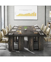 Tribesigns 71" Large Dining Table for 6 to 8 People, Rustic Farmhouse Style Dinner Table, Rectangular Kitchen, Room & Living R