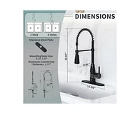 Casainc Pull Down Sprayer Kitchen Faucet with Touchless Sensor with Deck Plate