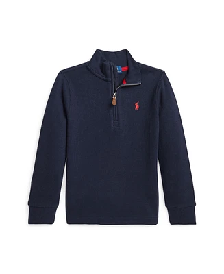 Polo Ralph Lauren Toddler and Little Boys Estate-Rib Quarter-Zip Pullover Sweatshirt