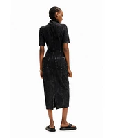 Desigual Women's Denim midi dress