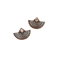 Sohi Women's Fan Drop Earrings