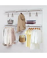 Sugift Adjustable Wall Mounted Closet Rack System with Shelf