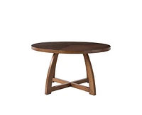 Hulala Home Mid-century Modern Loredana 54" Solid Wood Round Dining Table