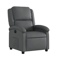 vidaXL Recliner Chair Gray Faux Leather