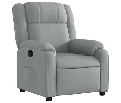 Recliner Chair Light Gray Fabric