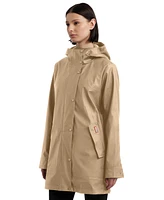 Hunter Women's Hooded Rubberized Waterproof Rain Coat