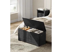 Slickblue Storage Chest, Trunk With 2 Safety Hinges, For Entryway, Bedroom