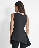 Dkny Women's Asymmetrical Peplum-Hem Sleeveless Top