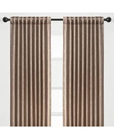 Chanasya Premium 2-Panel Embellish Embossed Blackout Curtains - 3-in-1 Back Tab, Rod Pocket, Ring Tab for Windows Living Room Bedroom