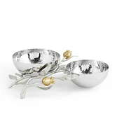 Michael Aram Pomegranate Silver and Gold Double Bowl