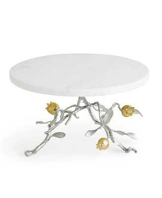 Michael Aram Pomegranate Silver and Gold Cake Stand