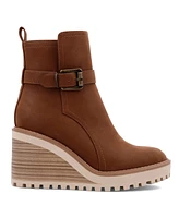 Mia Women's Cleste Lug Sole Wedge Booties