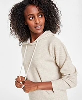 On 34th Women's Ribbed-Knit Sweater Hoodie, Created for Macy's