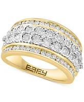 Effy Diamond Multirow Cluster Statement Ring (1 ct. t.w.) in 14k Gold