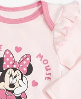 Disney Baby Girls Minnie Mouse Hat, Bodysuit & Pants Set