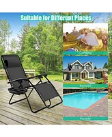 Inolait Sugift 2 Pieces Folding Lounge Chair with Zero Gravity