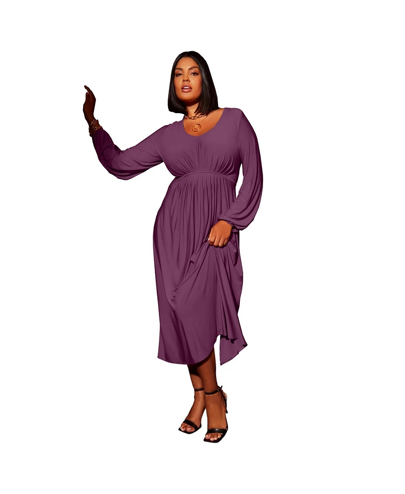 June + Vie Plus Florynce Empire Waist Dress