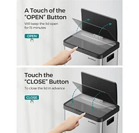 Slickblue Motion Sensor 18-Gallon Trash Can for Hands-Free, Efficient Waste Management