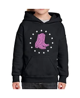 La Pop Art Girls Cowgirl Boots Word Hooded Sweatshirt