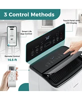 Costway 9200 Btu(14000 Btu Ashrae) Portable Air Conditioner with Heat Smart WiFi Enabled Home Ac Unit