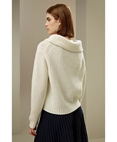 Lilysilk Women's Wide Cowl Neck Sweater