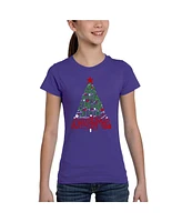 La Pop Art Girls Have Yourself a Merry Christmas Word T-Shirt