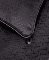 Superior Monochrome Basketweave Plush Microfiber Down Alternative Comforter