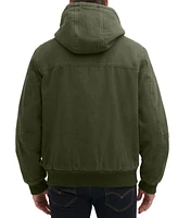 Bass Outdoor Men's Hooded Zip-Front Fleece-Lined Bomber Jacket