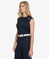 Tommy Hilfiger Women's Button-Trim Sleeveless Top