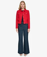 Tommy Hilfiger Women's Textured Button-Front Jacket