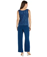 R & M Richards Petite Embellished Jacket, Sleeveless Top Pants Set