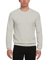 Perry Ellis Men's Tech Regular-Fit Textured Geo Crewneck Sweater