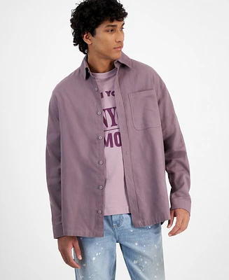 Mode of One Men's Relaxed-Fit Flannel Shirt, Created for Macy's