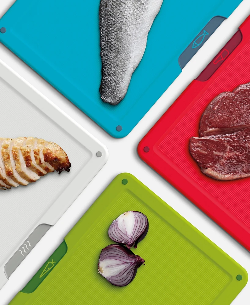 Joseph Joseph Folio Icon 4-piece Chopping Board Set with Chef's Knife
