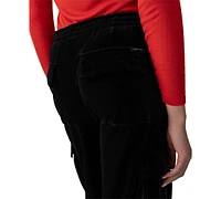 Sanctuary Women's High Rise Velvet Cargo Pants