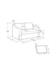 Serta 66.1"W Polyester Harley Convertible Loveseat