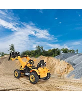 Sugift 12V Battery Powered Kids Ride-on Dumper Truck