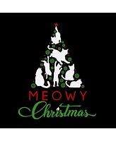 La Pop Art Boys Meowy Christmas Tree Word T-Shirt