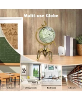 Sugift Educational Geographic 10 Inch World Globe with Triangle Metal Stand
