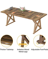 Tribesigns 71 in Conference Room Table, Meeting Table for 8 People, 6ft Conference Table, Modern Seminar Table, Boardroom Table, Large Table for Meeti