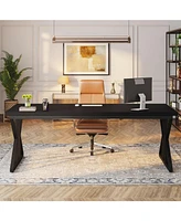 Tribesigns 78.7-Inch Executive Desk, Large Computer Office Desk Workstation, Modern Simple Style Laptop Study Writing Table Business Furniture fo