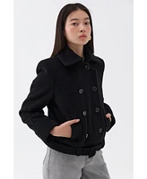 Nocturne Women's Shoulder Pad Short Coat