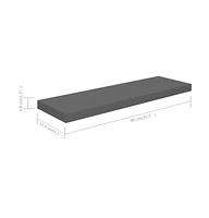 vidaXL Floating Wall Shelves pcs High Gloss 31.5"x9.3"x1.5" Mdf