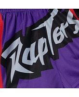 Mitchell & Ness Women's Purple Toronto Raptors Swingman Big Face 3.0 Basketball Shorts