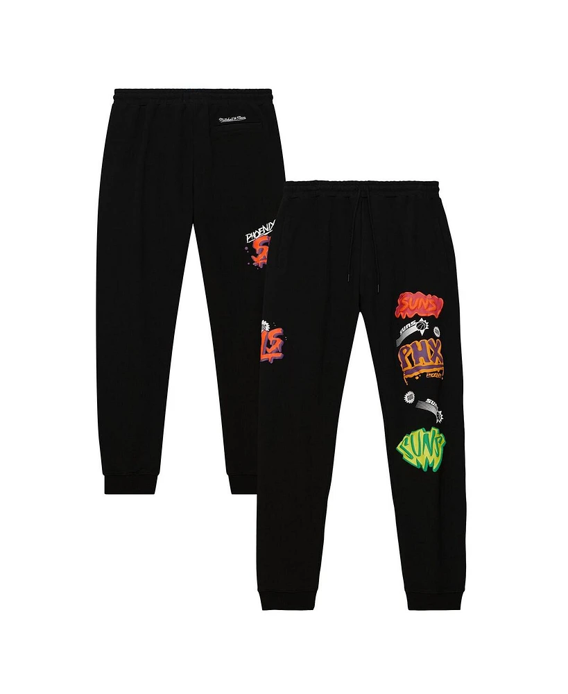 Mitchell & Ness Men's Black Phoenix Suns Slap Sticker Sweatpants