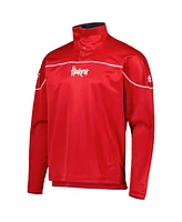 Adidas Men's Scarlet Nebraska Huskers Aeroready Knit Quarter-Snap Jacket