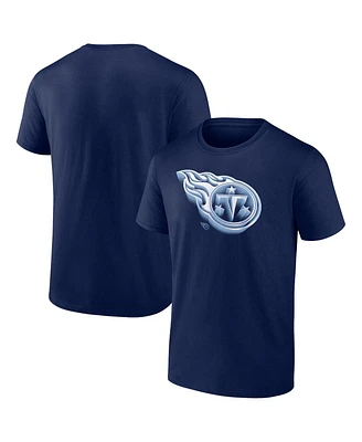 Fanatics Men's Navy Tennessee Titans Chrome Dimension T-Shirt
