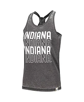 League Collegiate Wear Women's Black Indiana Hoosiers Stacked Name Racerback Tank Top