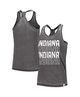 League Collegiate Wear Women's Black Indiana Hoosiers Stacked Name Racerback Tank Top